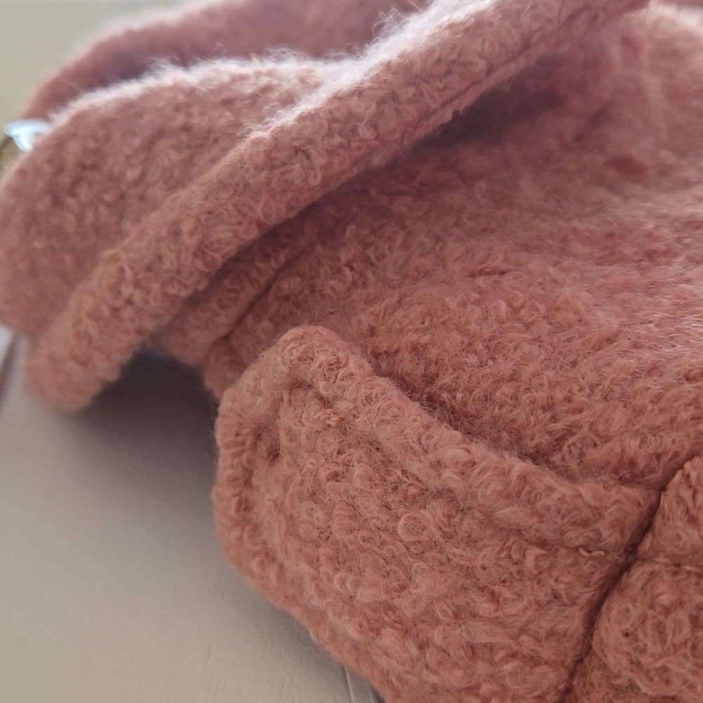 LOFT Women's Pink Teddy Jacket - Picture 3 of 16